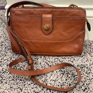 Frye Brown Leather Crossbody Bag
